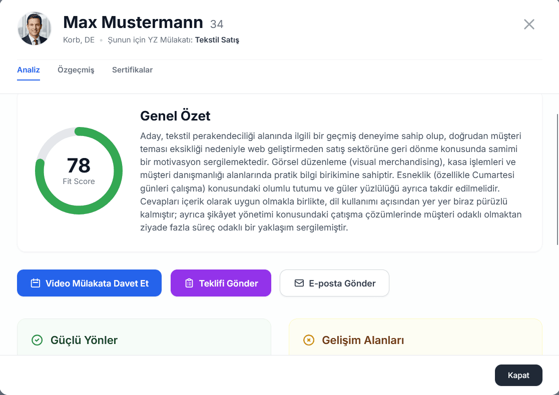 Goaleos Yapay Zeka Destekli İşe Alım Paneli Goaleos Yapay Zeka Destekli İşe Alım Paneli