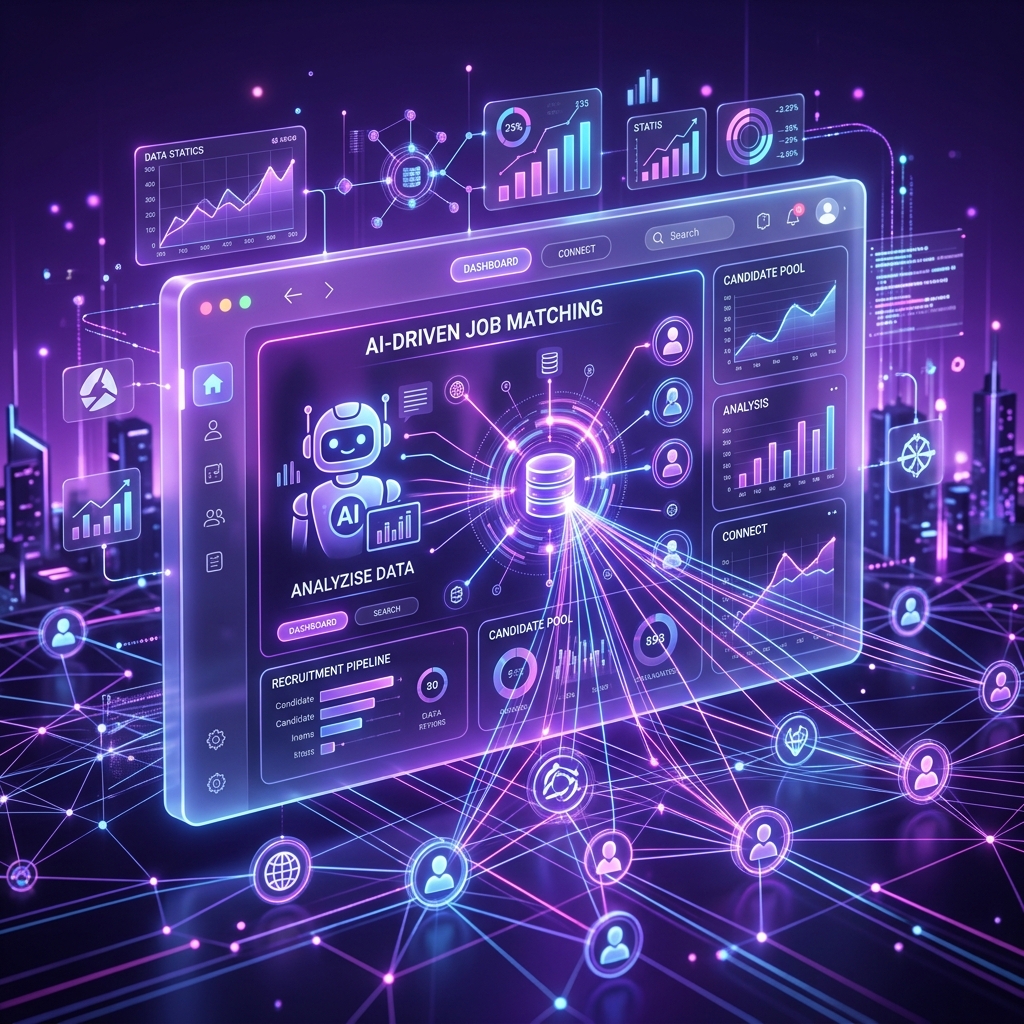 Futuristic recruitment dashboard